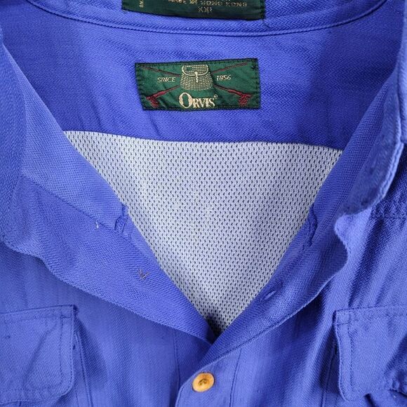 1999 ORVIS Hong Kong VINTAGE Orvis EAGLE NEST LODGE MONTANA FISHING SHIRT XXL - Picture 9 of 16